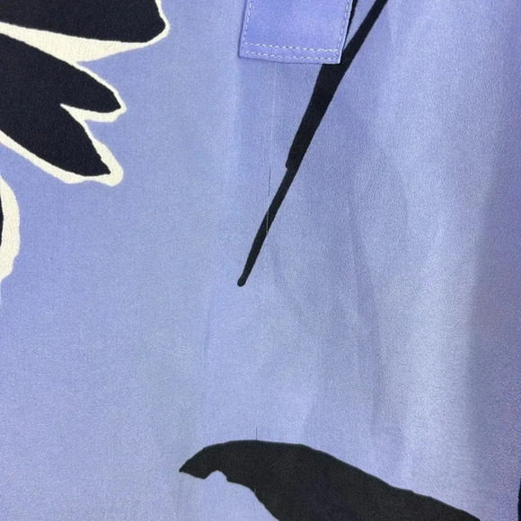 J. Crew Periwinkle Floral Blouse sleeveless Tank Top size 6 Petite - Picture 10 of 10